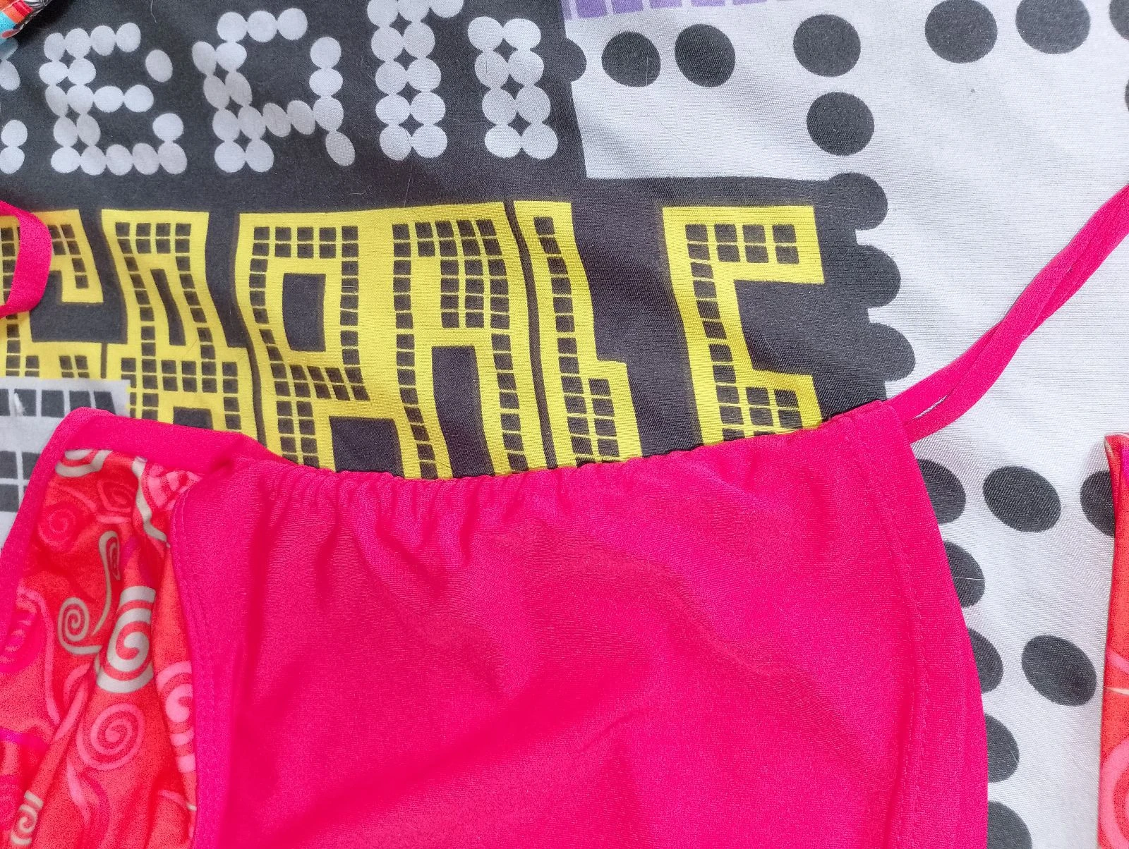 Twee-delig roze en oranje badpak T.S – photo 7